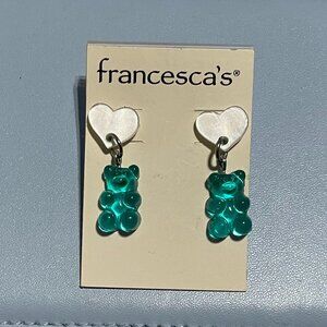 Francesca's Blue Gummy Bear Earrings
